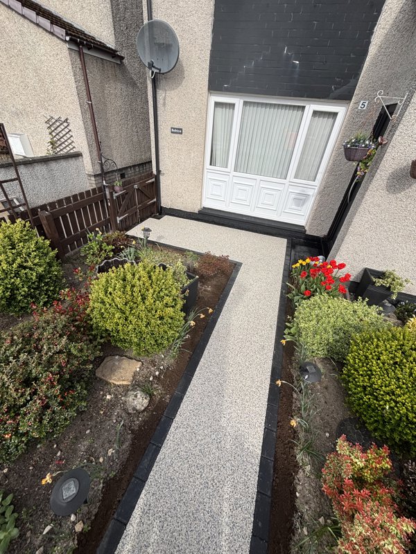 Resin Bound pathways and patio area - After