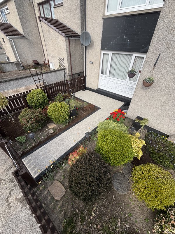 Resin Bound pathways and patio area - After