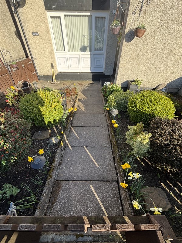 Resin Bound pathways and patio area - Before