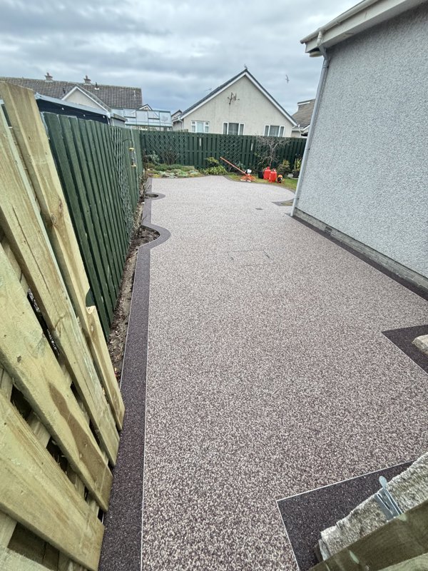 Resin bound patio