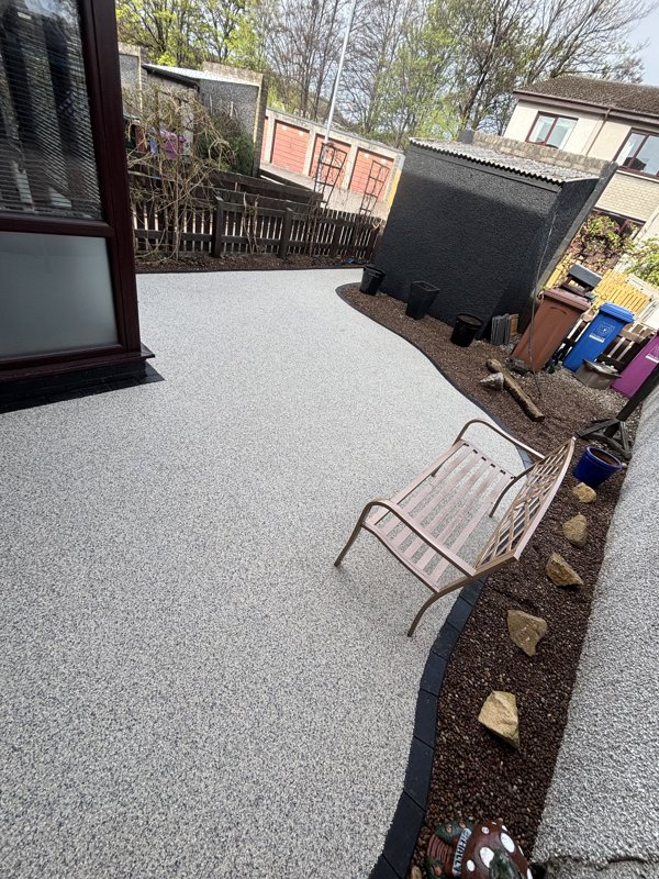 Resin Bound pathways and patio area - After