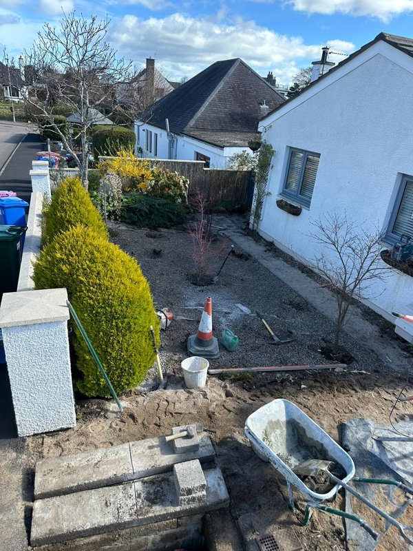 Resin Bound Driveway and Front Garden - Before