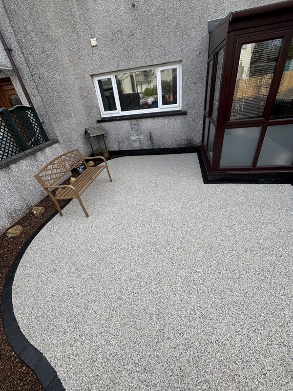 Resin Bound pathways and patio area - After