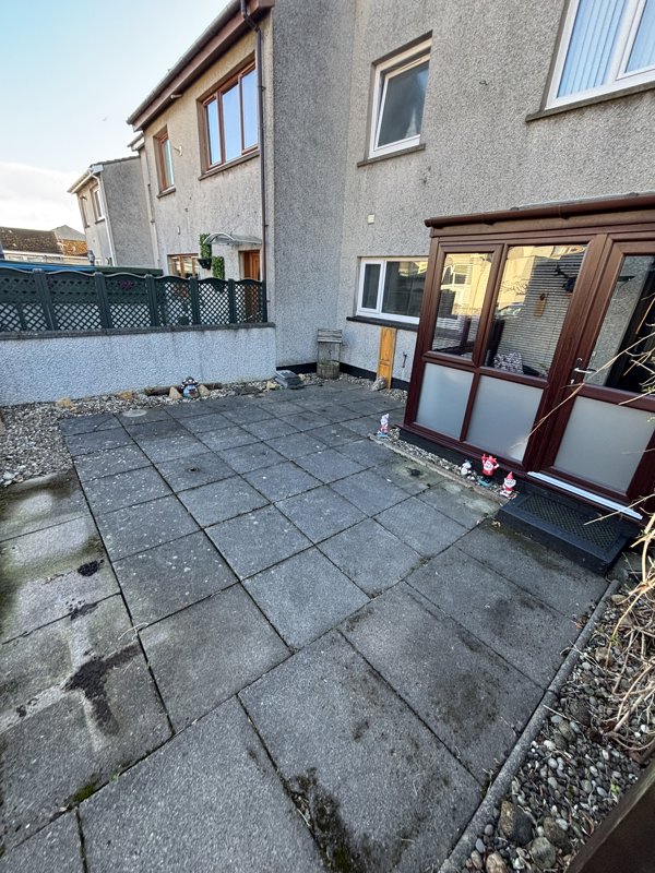 Resin Bound pathways and patio area - Before